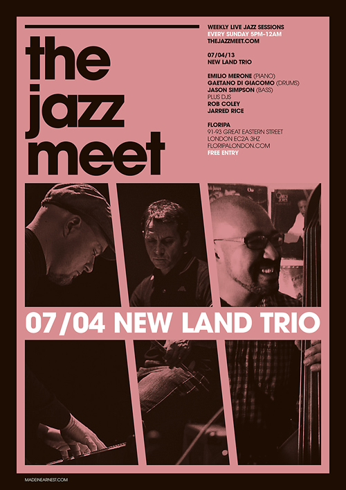 New Land Trio LIVE | Sunday 7th April 2013 at Floripa