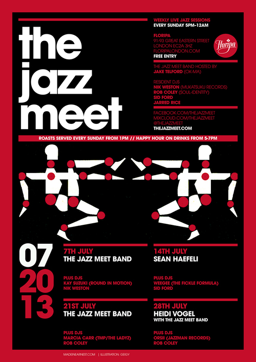 The Jazz Meet Band LIVE, DJ special guest Marcia Carr (TMP/The Ladyz)